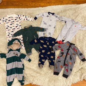 BUNDLE OF 7 BABY BOY PAJAMAS